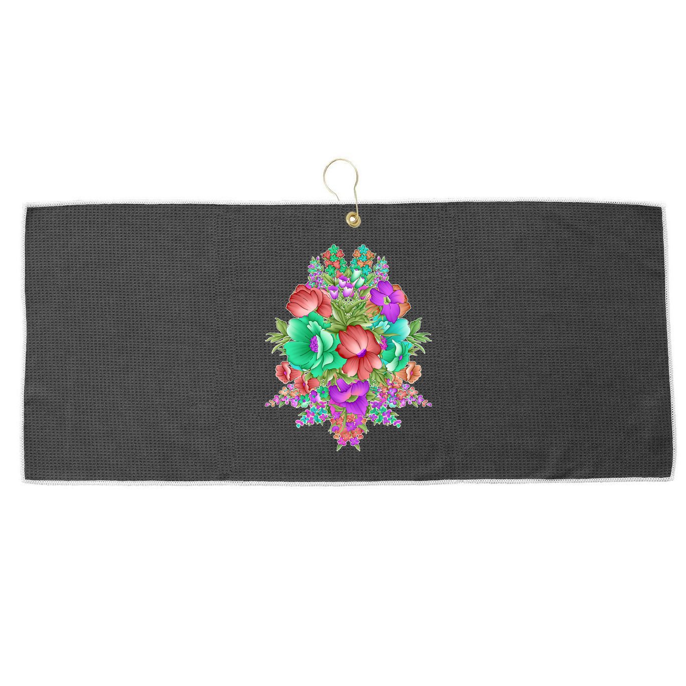 Spring Wild Flowers Bundle Bunch Large Microfiber Waffle Golf Towel