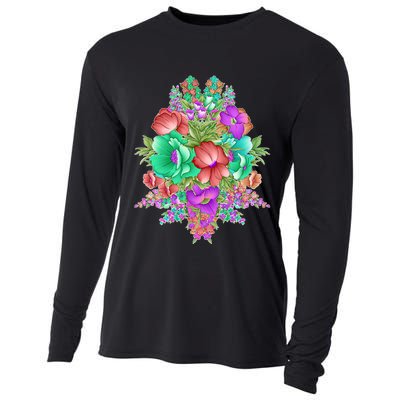 Spring Wild Flowers Bundle Bunch Cooling Performance Long Sleeve Crew