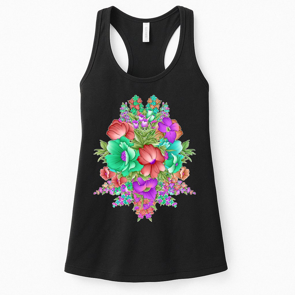 Spring Wild Flowers Bundle Bunch Womens Tank Top
