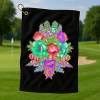 Spring Wild Flowers Bundle Bunch Golf Towel