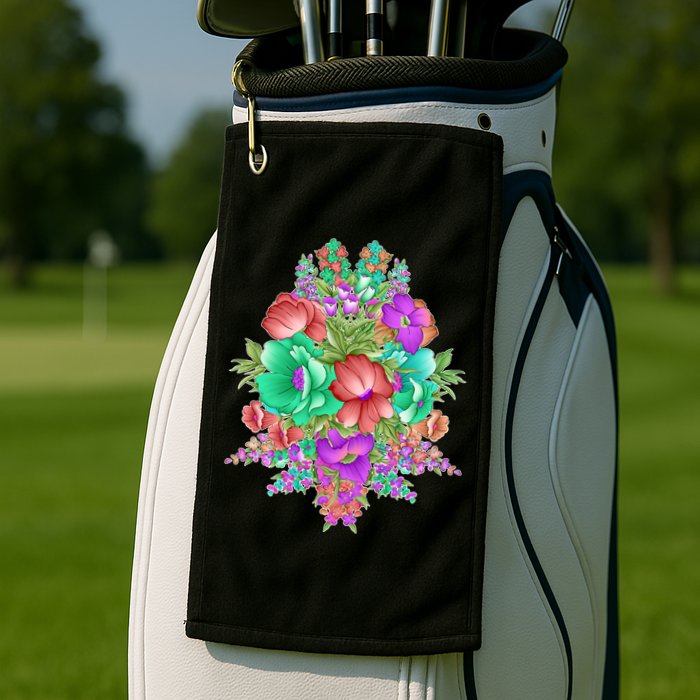 Spring Wild Flowers Bundle Bunch Golf Towel