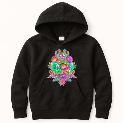 Spring Wild Flowers Bundle Bunch Kids Hoodie