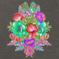 Spring Wild Flowers Bundle Bunch Cotton Canvas Backpack