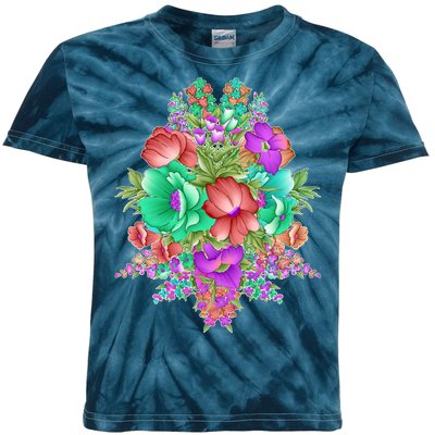 Spring Wild Flowers Bundle Bunch Kids Tie-Dye T-Shirt