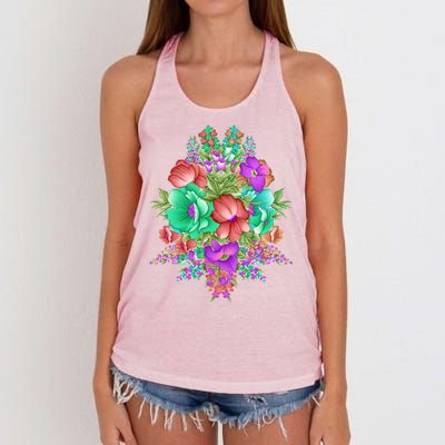 Spring Wild Flowers Bundle Bunch Women's Knotted Racerback Tank