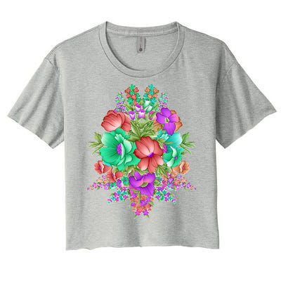 Spring Wild Flowers Bundle Bunch Women's Crop Top Tee