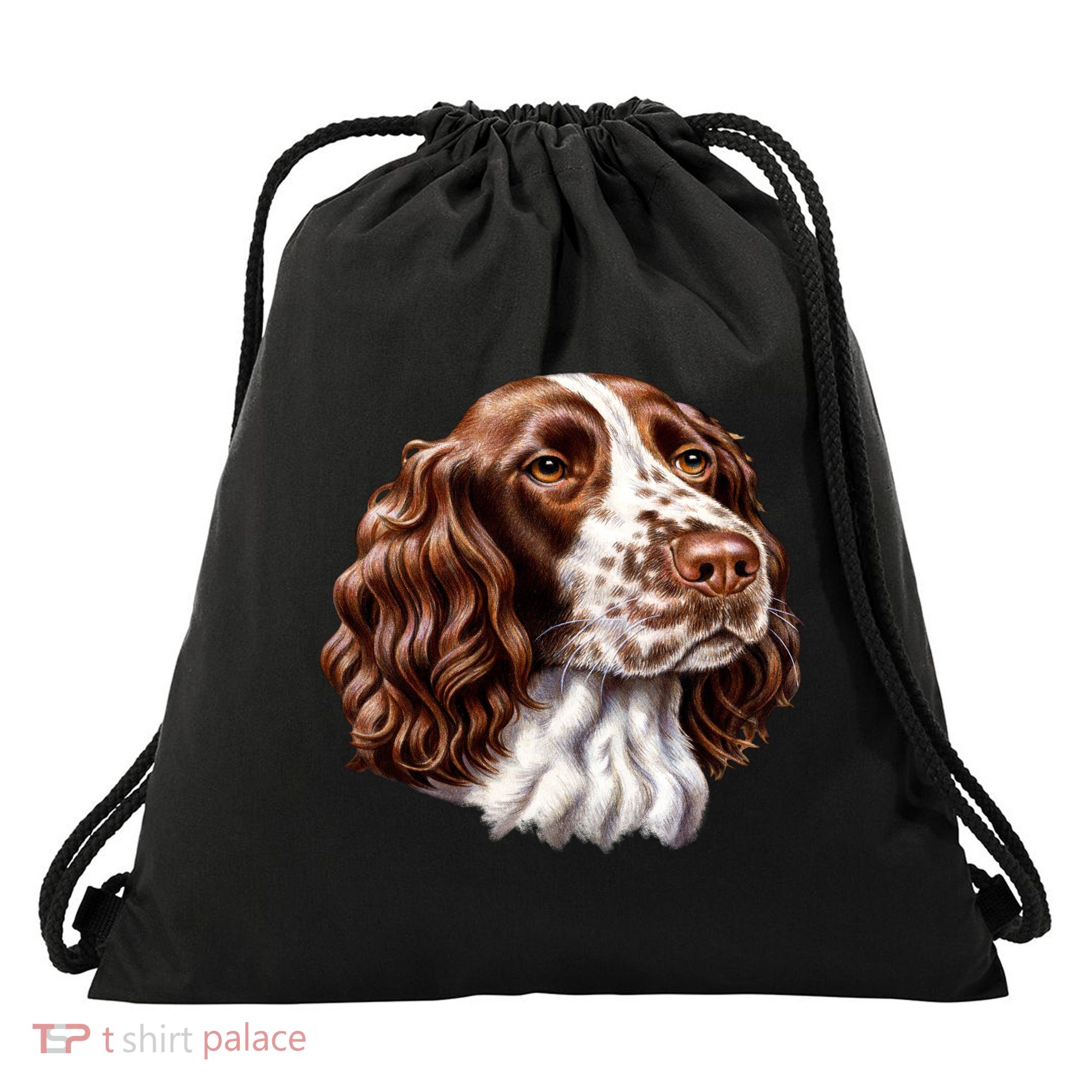 Springer Spaniel Dog Drawstring Bag