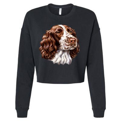 Springer Spaniel Dog Cropped Pullover Crew