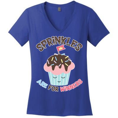 Sprinkles Are For Winners Women's V-Neck T-Shirt