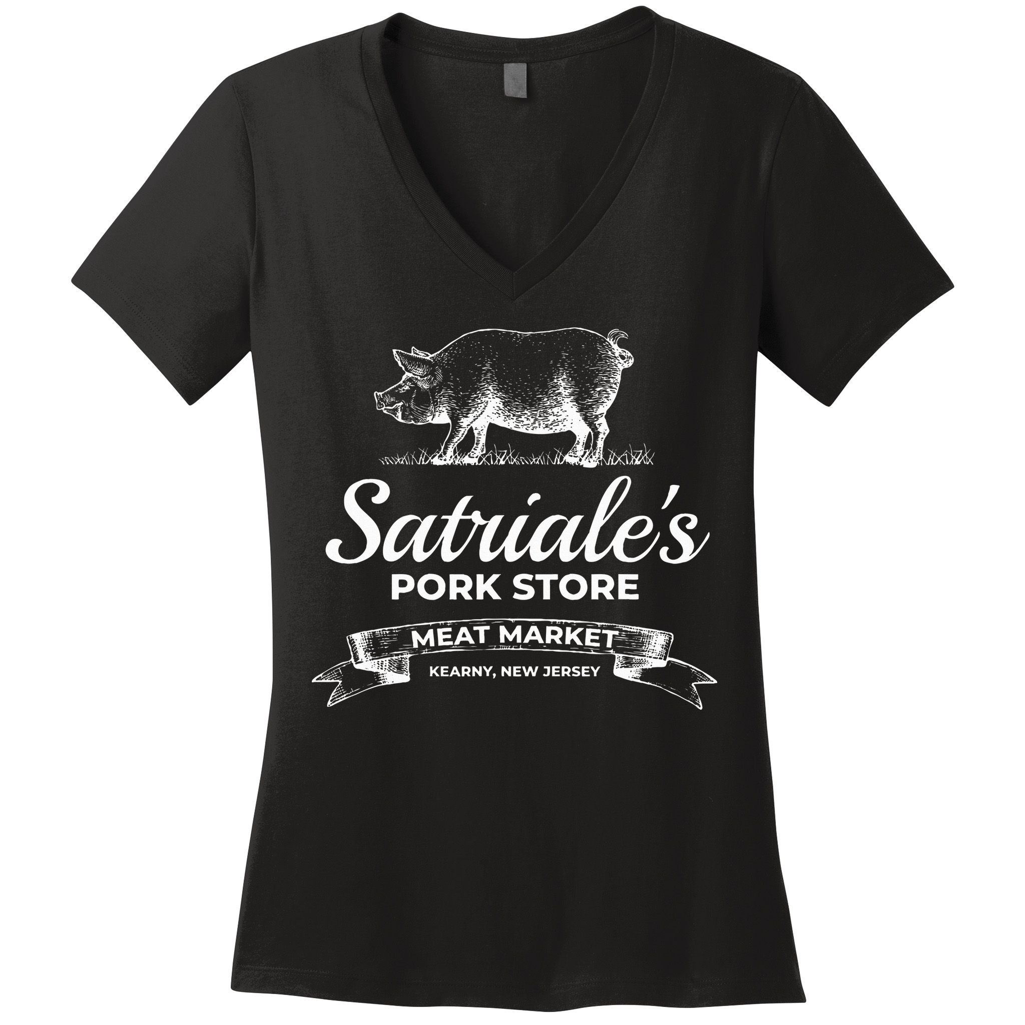 Satriale’S Pork Store Kearny New Jersey Women's V-Neck T-Shirt