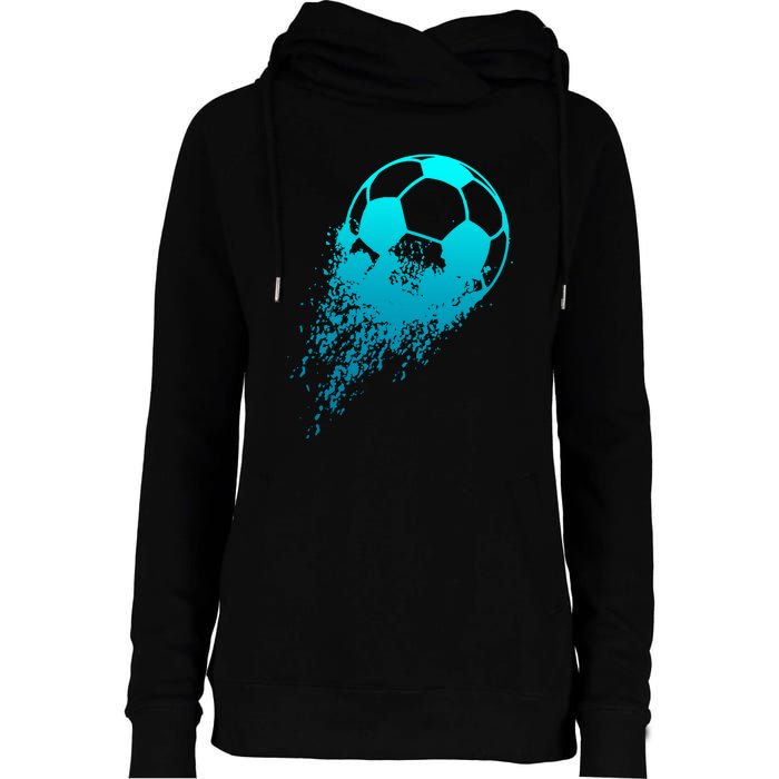 Soccer Player Sports Vintage Soccer Gift Womens Funnel Neck Pullover Hood