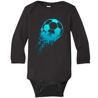 Soccer Player Sports Vintage Soccer Gift Baby Long Sleeve Bodysuit