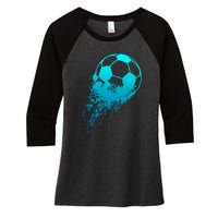 Soccer Player Sports Vintage Soccer Gift Women's Tri-Blend 3/4-Sleeve Raglan Shirt