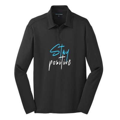 Stay Positive Silk Touch Performance Long Sleeve Polo