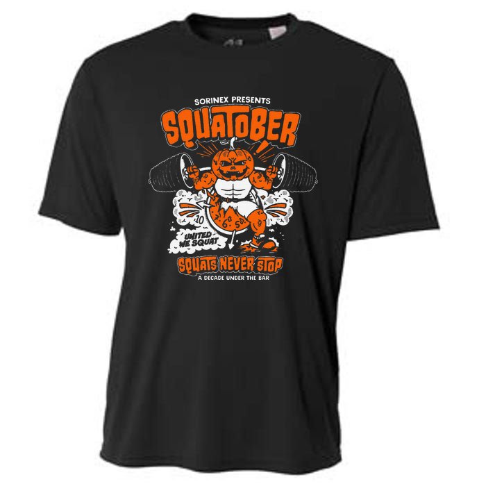 Sorinex Presents Squatober Squats Never Stop Funny Design Gift Cooling Performance Crew T-Shirt