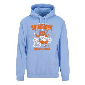 Sorinex Presents Squatober Squats Never Stop Funny Design Gift Unisex Surf Hoodie