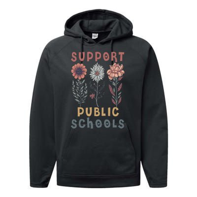 Support Public Schools Public Teacher School Protect Schools Performance Fleece Hoodie