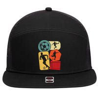 Soccer Player 7 Panel Mesh Trucker Snapback Hat