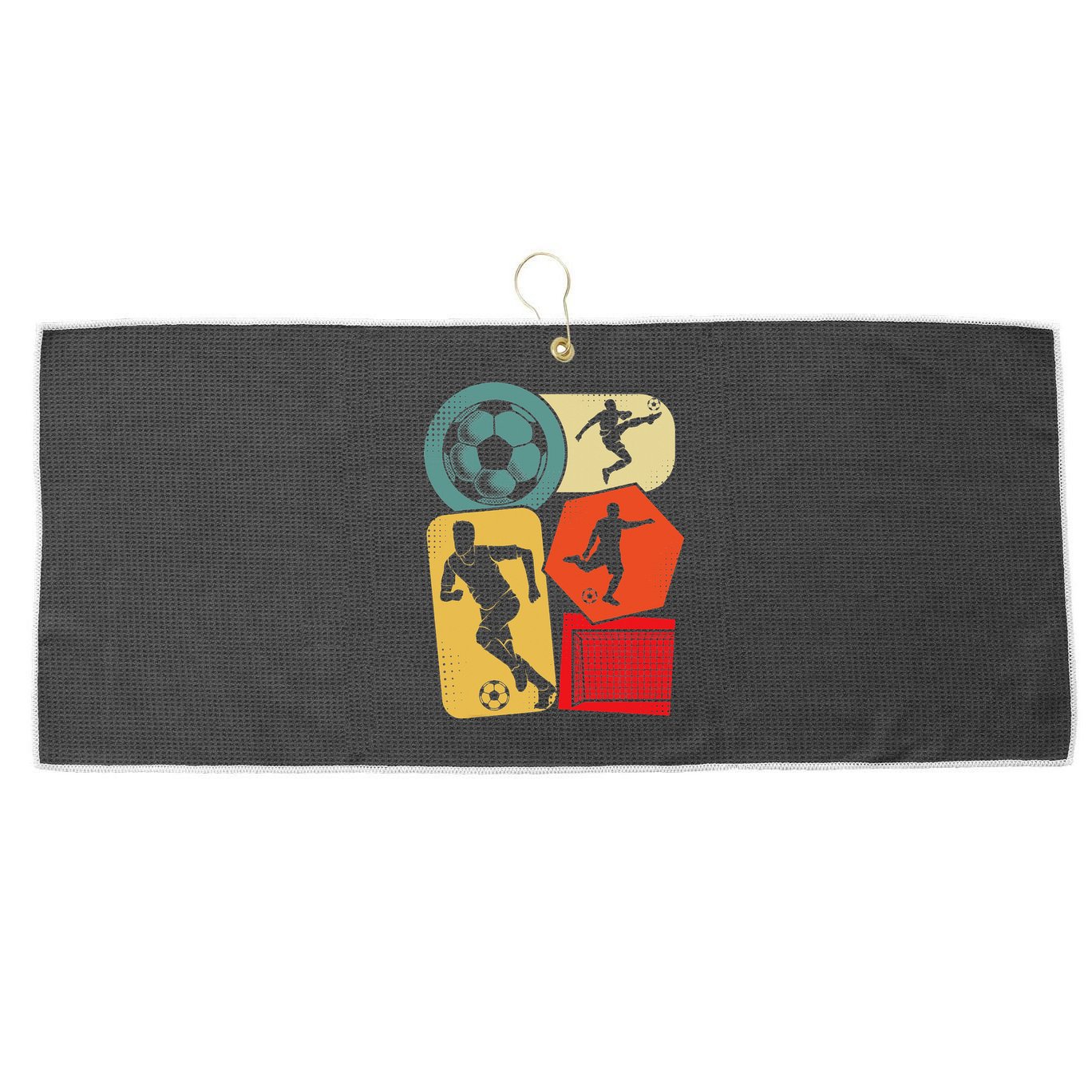 Soccer Player Large Microfiber Waffle Golf Towel
