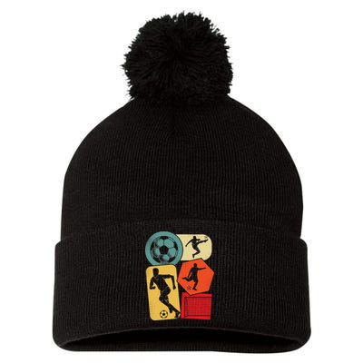 Soccer Player Pom Pom 12in Knit Beanie