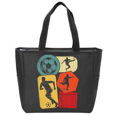 Soccer Player Zip Tote Bag