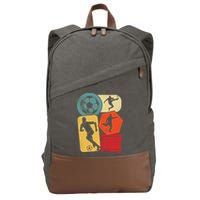 Soccer Player Cotton Canvas Backpack