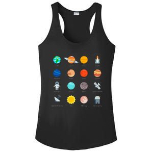 Space Planets Stars Solar System Astronomical Object Ladies PosiCharge Competitor Racerback Tank