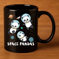 Space Pandas Shirts Funny Astronaut Planet Travel Tee 11oz C Handle Ceramic Mug