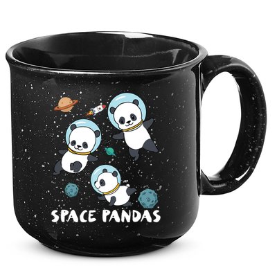 Space Pandas Shirts Funny Astronaut Planet Travel Tee 15oz Campfire Ceramic Mug