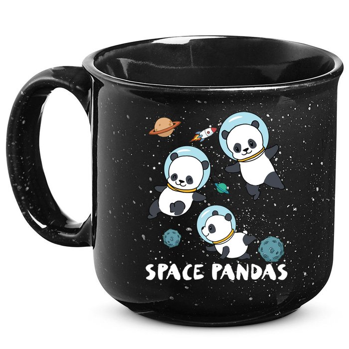 Space Pandas Shirts Funny Astronaut Planet Travel Tee 15oz Campfire Ceramic Mug