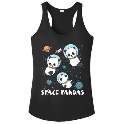 Space Pandas Shirts Funny Astronaut Planet Travel Tee Ladies PosiCharge Competitor Racerback Tank