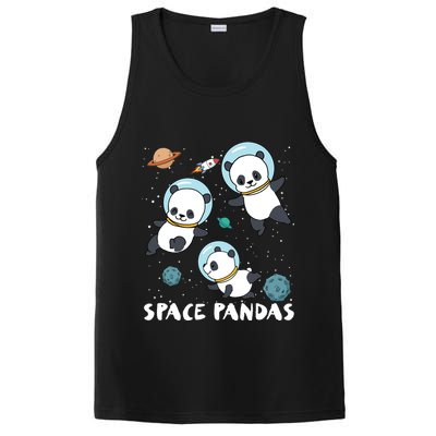 Space Pandas Shirts Funny Astronaut Planet Travel Tee PosiCharge Competitor Tank
