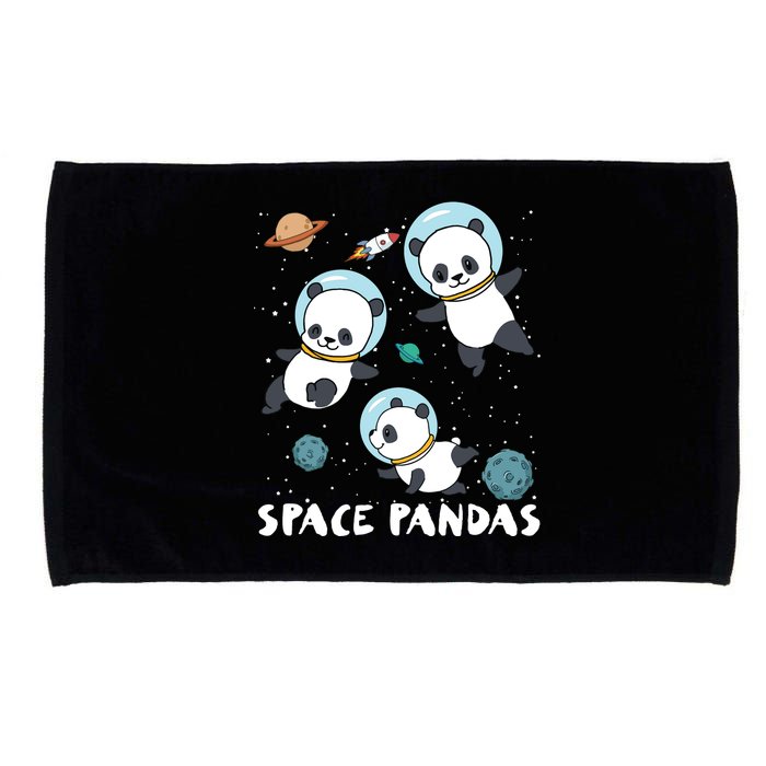 Space Pandas Shirts Funny Astronaut Planet Travel Tee Microfiber Hand Towel