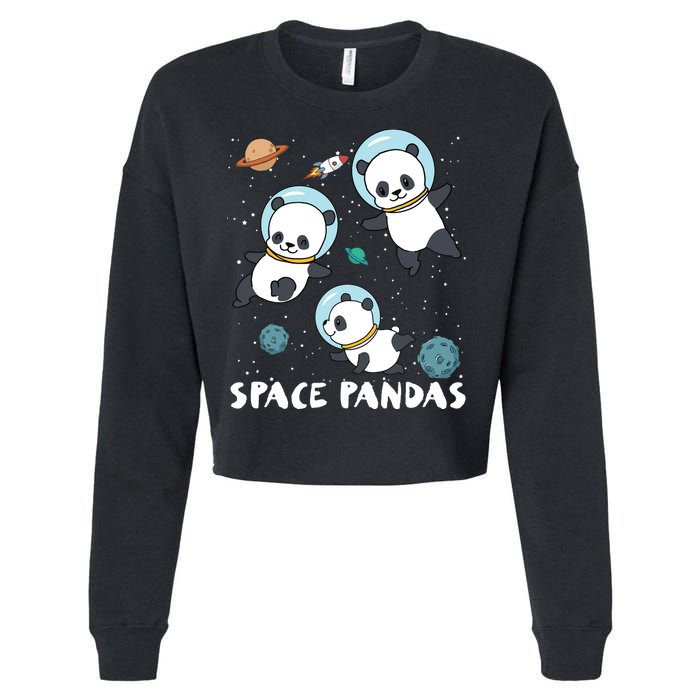 Space Pandas Shirts Funny Astronaut Planet Travel Tee Cropped Pullover Crew