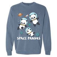 Space Pandas Shirts Funny Astronaut Planet Travel Tee Garment-Dyed Sweatshirt