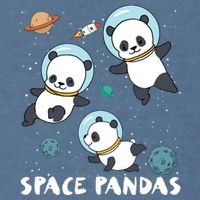 Space Pandas Shirts Funny Astronaut Planet Travel Tee Garment-Dyed Sweatshirt