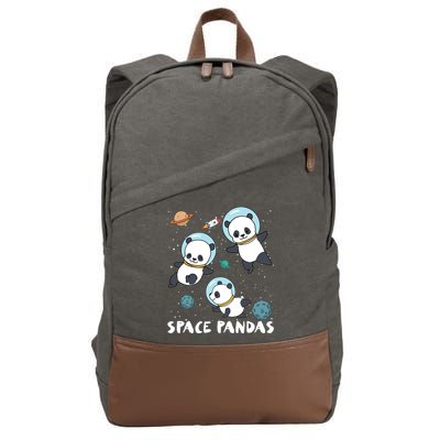Space Pandas Shirts Funny Astronaut Planet Travel Tee Cotton Canvas Backpack