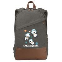 Space Pandas Shirts Funny Astronaut Planet Travel Tee Cotton Canvas Backpack