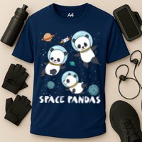 Space Pandas Shirts Funny Astronaut Planet Travel Tee Performance Shirt