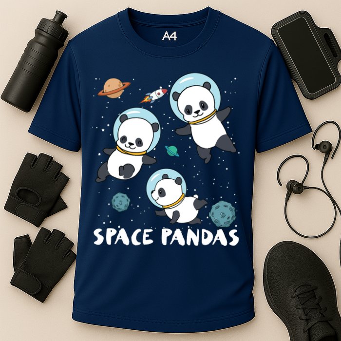 Space Pandas Shirts Funny Astronaut Planet Travel Tee Performance Shirt