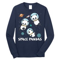 Space Pandas Shirts Funny Astronaut Planet Travel Tee Long Sleeve Shirt