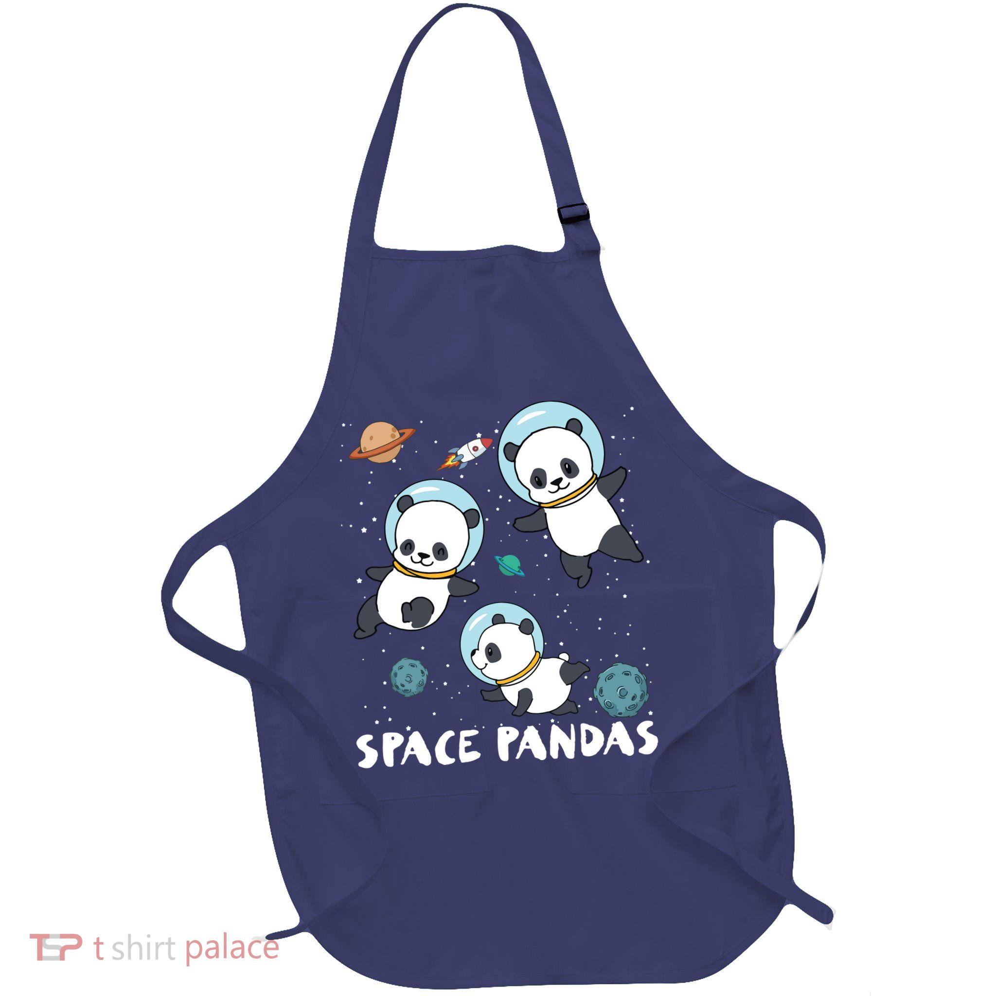 Space Pandas Shirts Funny Astronaut Planet Travel Tee Apron