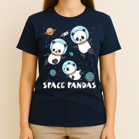 Space Pandas Shirts Funny Astronaut Planet Travel Tee T-Shirt