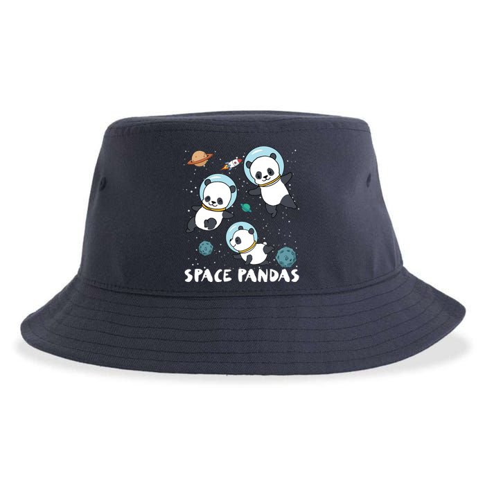Space Pandas Shirts Funny Astronaut Planet Travel Tee Sustainable Bucket Hat