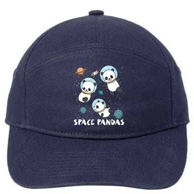 Space Pandas Shirts Funny Astronaut Planet Travel Tee 7-Panel Snapback Hat