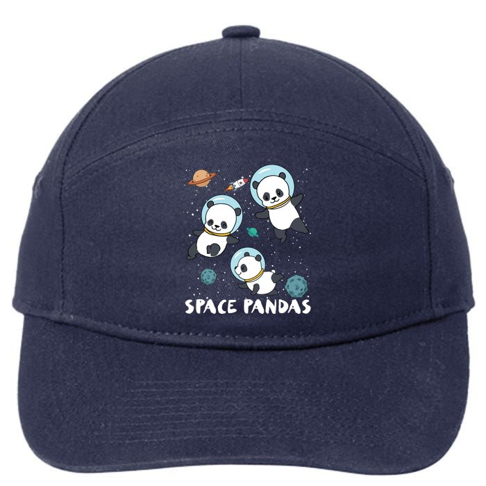 Space Pandas Shirts Funny Astronaut Planet Travel Tee 7-Panel Snapback Hat