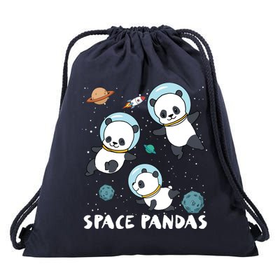 Space Pandas Shirts Funny Astronaut Planet Travel Tee Drawstring Bag