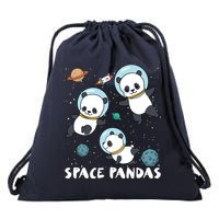Space Pandas Shirts Funny Astronaut Planet Travel Tee Drawstring Bag