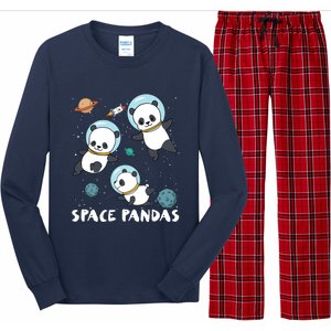 Space Pandas Shirts Funny Astronaut Planet Travel Tee Long Sleeve Pajama Set