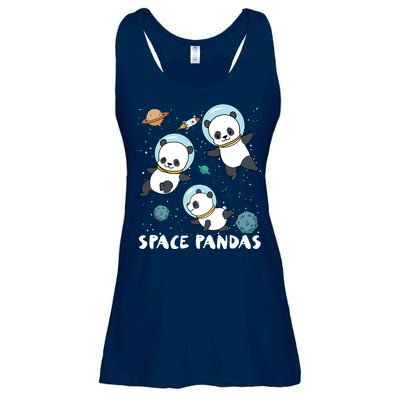 Space Pandas Shirts Funny Astronaut Planet Travel Tee Ladies Essential Flowy Tank